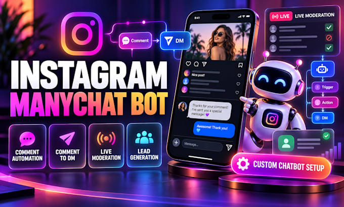 auto commenting instagram bot,ig automate bot,ig livestream bot,manychat chatbot