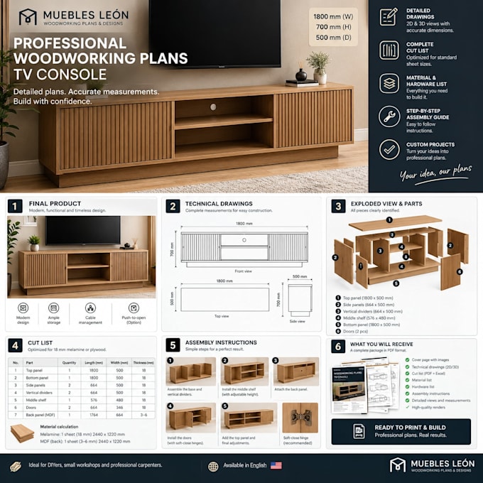 create professional woodworking plans and cut lists