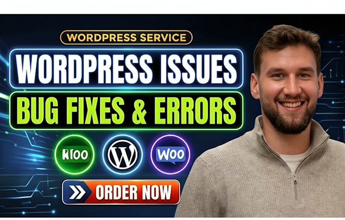 fix wordpress issues, wordpress bug fix, fix wordpress error, woocommerce fix