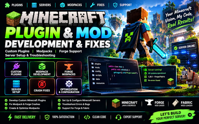 develop plugin mod minecraft server fix mod pack forge modpack crashe minecraft