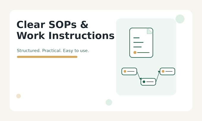 create clear sops and work instructions