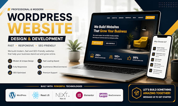 create a wordpress website local business for small business website