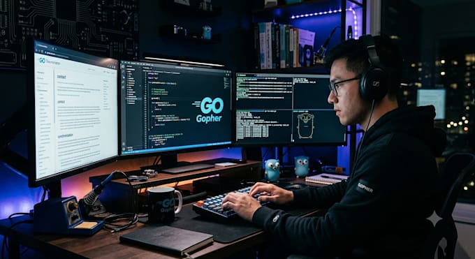 build develop or debug golang backend rest api