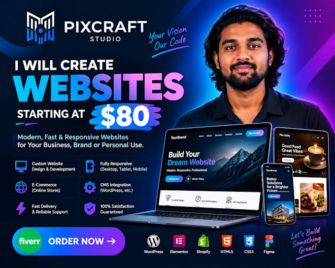build creative and professional websites for you
