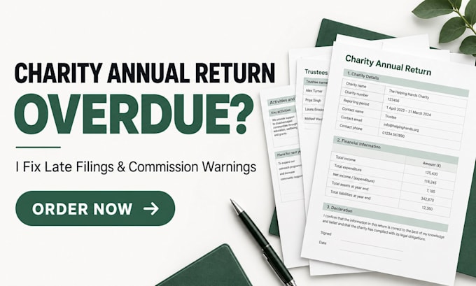 fix your overdue charity annual return and respond to commission warnings
