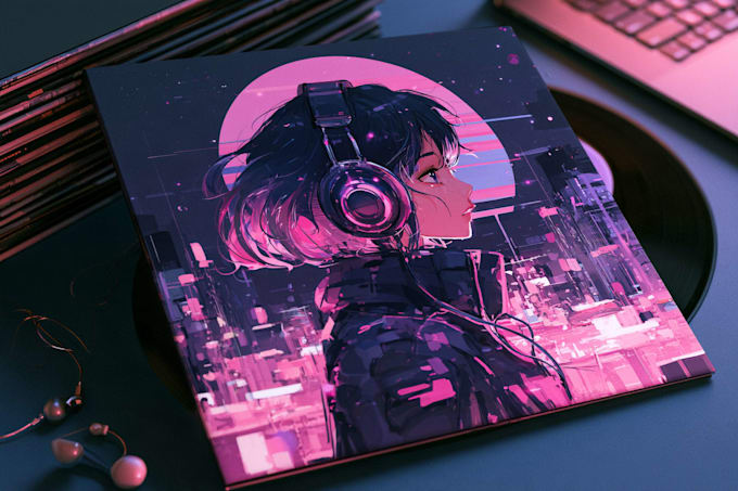 design creative anime single artwork for your song
