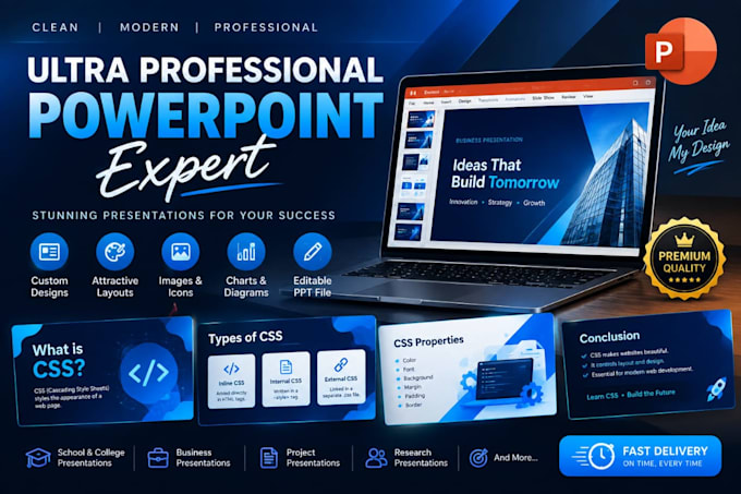 design professional powerpoint presentations and PPT slides