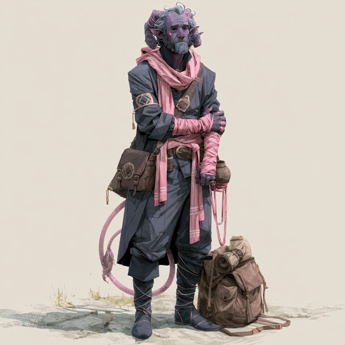 draw your dnd art or ttrpg character design or illustration