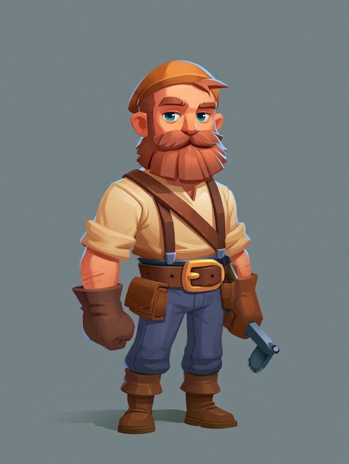 draw 2d game character or game character