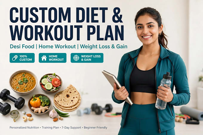 create custom diet and workout plan for weight loss