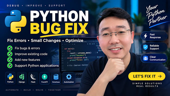 fix bugs and make small changes to your python application