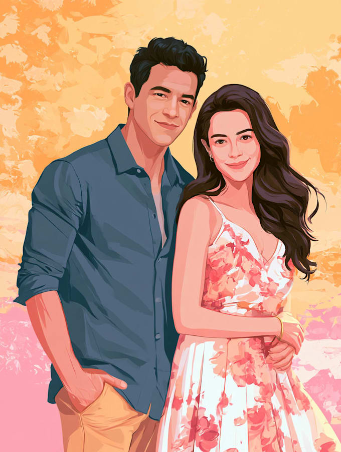 design couple portrait wedding portrait