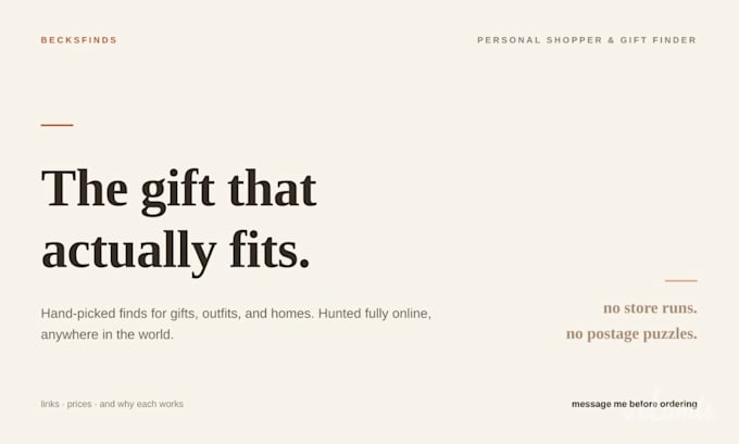 be your online personal shopper and gift finder