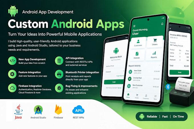 develop native android mobile applications
