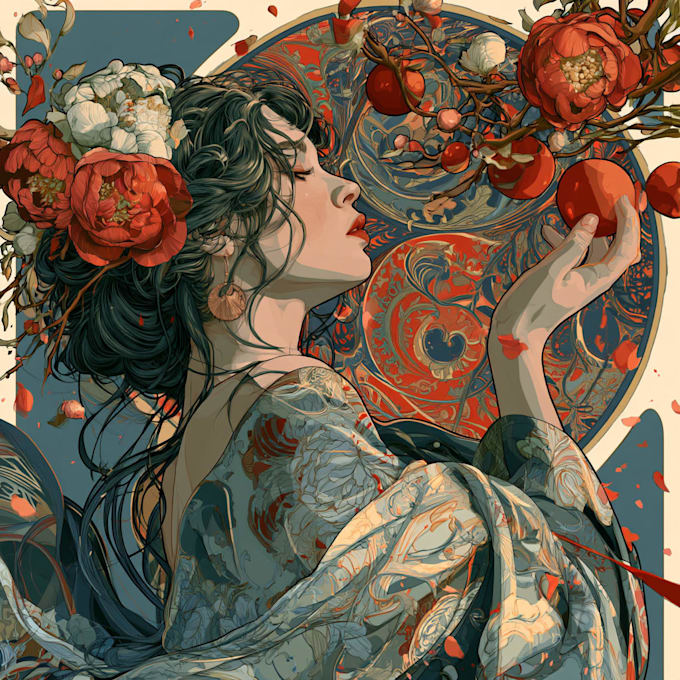 draw anything in art nouveau style