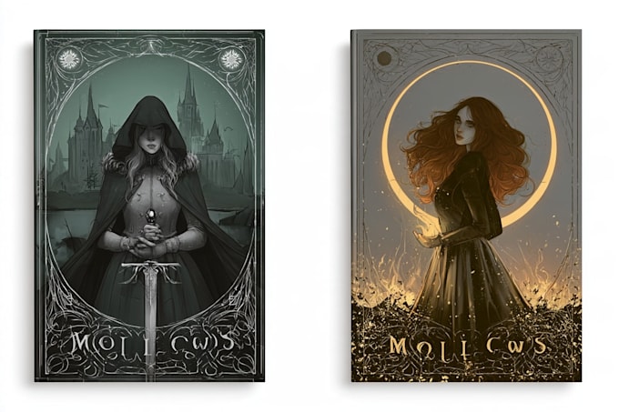 create a premium custom fantasy cover