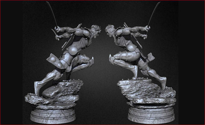 do 3d character modelling, 3d sculpting, 3d printing stl file