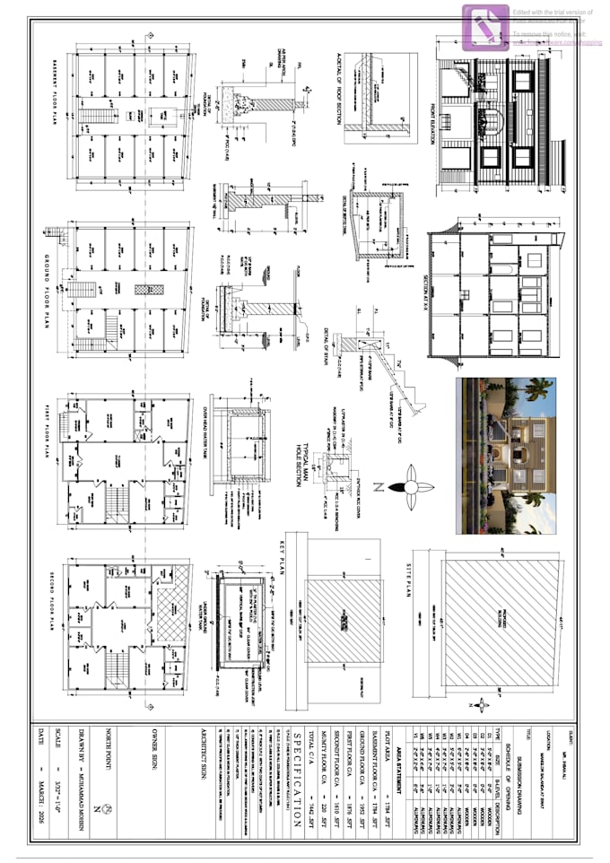 custom architect draftsman service