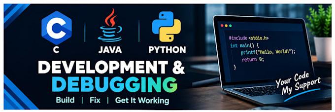 develop and debug c java and python programs