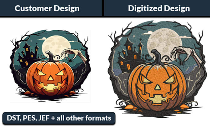 do embroidery digitizing in dst, pes in 1 hour