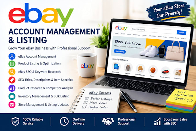 be your ebay account manager and listing expert