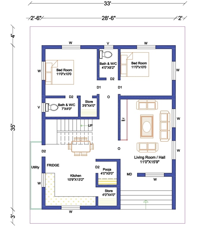 redraw autocad, draw 2d autocad small plans