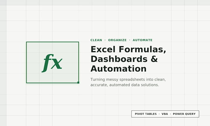 expertly do your excel tasks like data entry, cleaning, formula, lookup, match