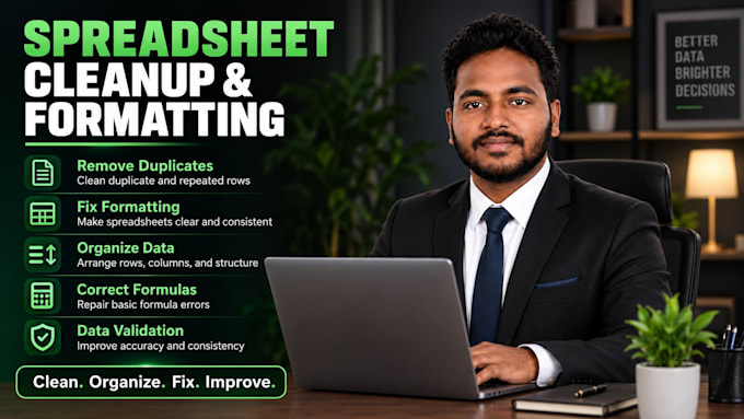 clean, format, organize, and fix your excel spreadsheet