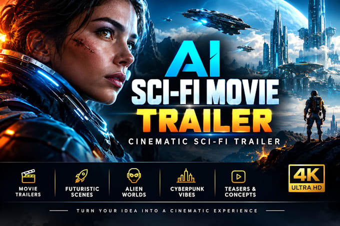 do ai sci fi movie trailer, cinematic sci fi trailer