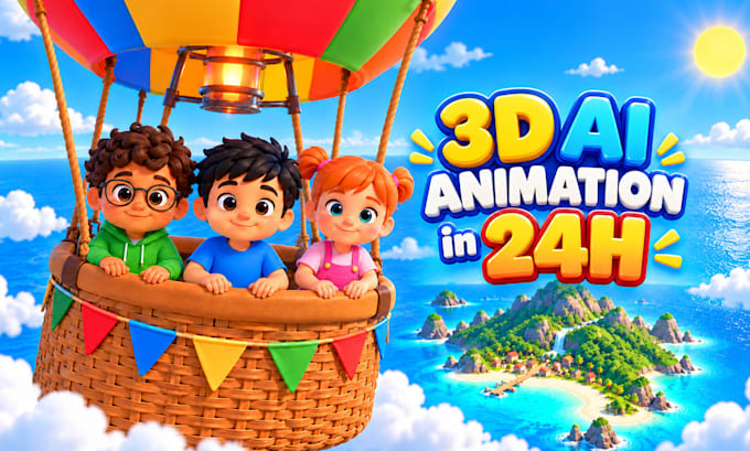 create 3d ai cartoon video animation in just 24 hours