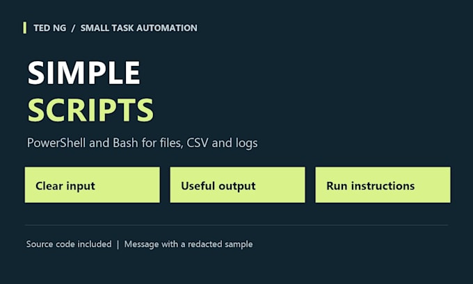 write a simple powershell or bash script for your task