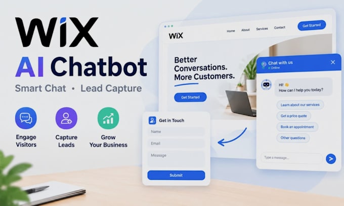 setup wix ai chatbot smart chat or chatbot for lead capture