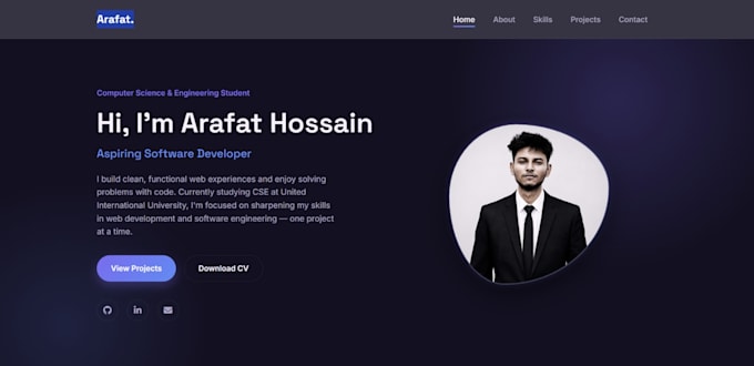 create a responsive personal portfolio website