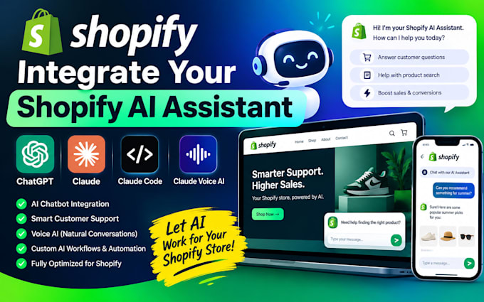 integrate your shopify ai assistant chatgpt claude code claude voice ai