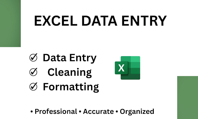 do accurate excel data entry, formatting and cleaning