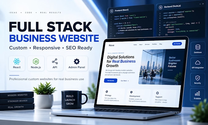 build a responsive business website with SEO and deployment