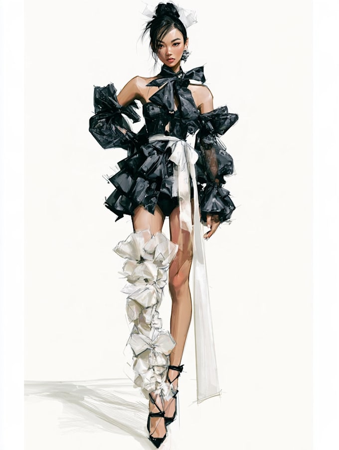 make a fashion illustration