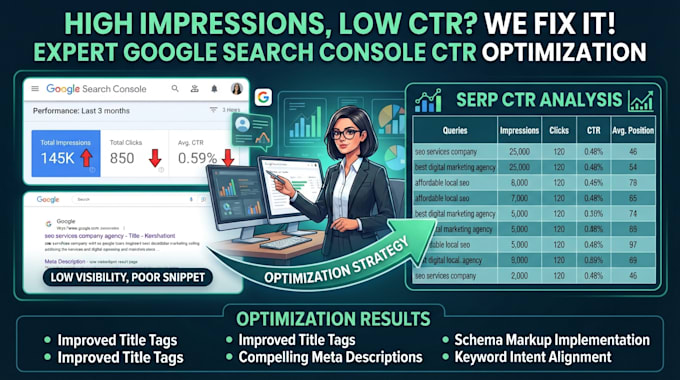 optimize serp CTR boost google ranking and increase organic traffic
