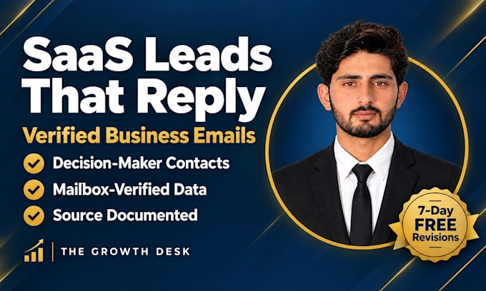 do saas b2b lead generation with verified emails