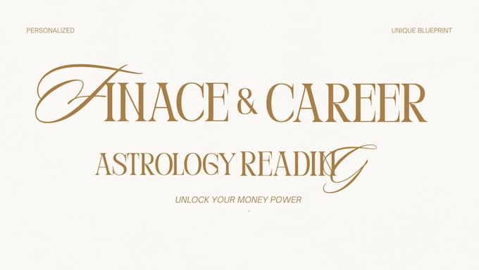 do a financial and career astrology birth chart reading