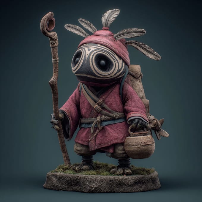 create fantasy character concept art and design