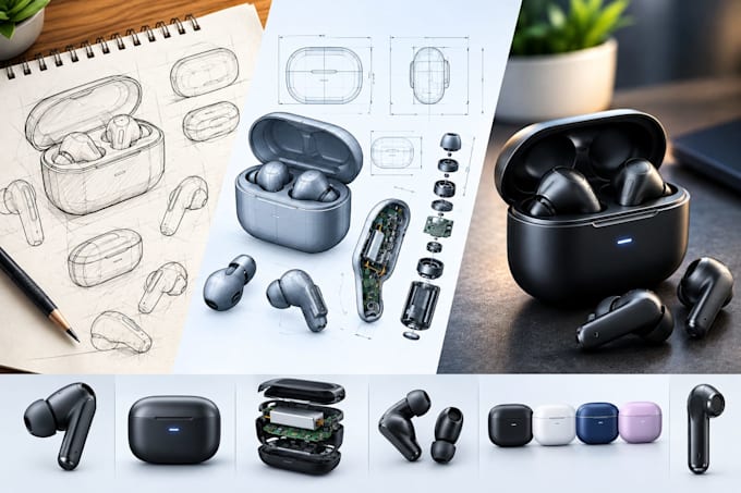 design innovative consumer, electronics products with 3d cad, realistic render