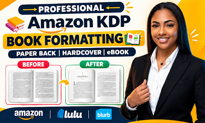 amazon KDP book formatting, ebook formatting, paperback formatting