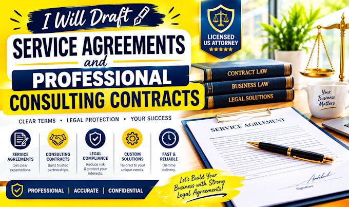 draft service agreements and professional consulting contracts