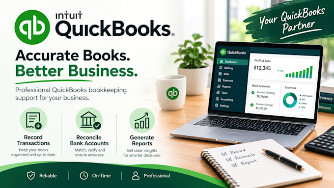 manage your monthly quickbooks bookkeeping and reports