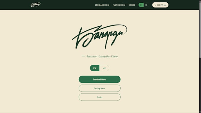 build a bilingual restaurant website with a language switcher