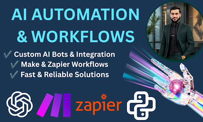 build custom ai automation workflows, chatgpt bots, and make com integrations