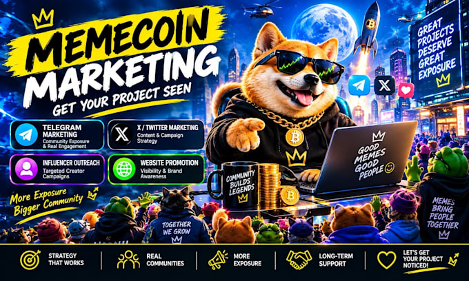 crypto pumpfun memecoin sol token nft web3, organic twitter telegram promotion