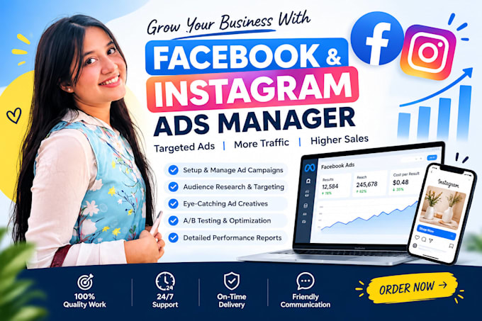 be your facebook ads manager and instagram advertising expert