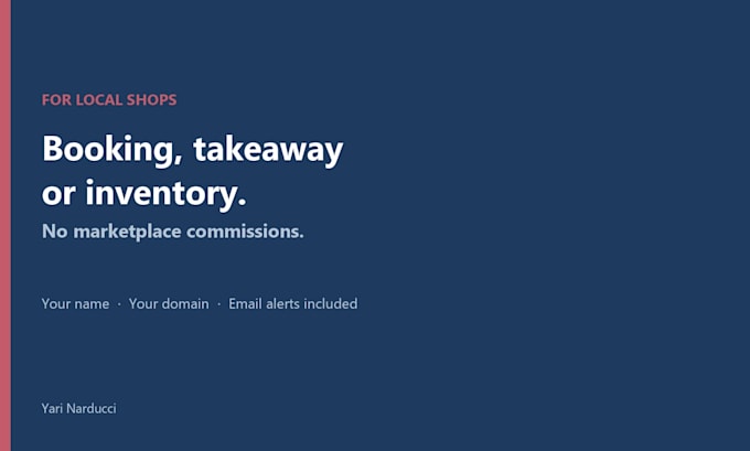 build a booking, takeaway or inventory app for your shop
